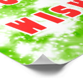 Santa's Schlitten läuft auf Wünsche Poster (Ecke)