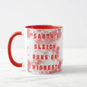 Santas Schlitten läuft auf Wünsche Tasse (Links)