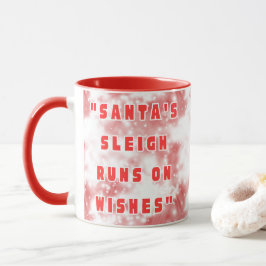 Santas Schlitten läuft auf Wünsche Tasse