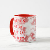 Santas Schlitten läuft auf Wünsche Tasse (Vorderseite Links)