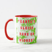 Santas Schlitten läuft auf Wünsche Tasse (Links)