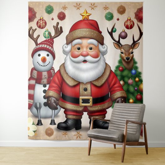 "Santas Schlitten" Wandteppich (Beispiel)