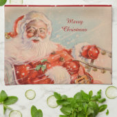 Santas Schlittenfahrt Geschirrtuch (Gefaltet)