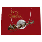 Santa's Schlittenfahrt Große Geschenktasche Große Geschenktüte (Vorderseite)