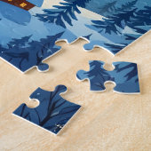 Santa's Schlittenfahrt über das Snowy Village Puzzle (Seite)