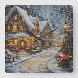 Santas Schlittenfahrt Winter Wonderland Uhr