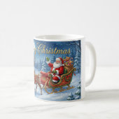 Santas Schneeschlittenfahrt Kaffeetasse (VorderseiteRechts)