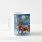 Santas Schneeschlittenfahrt Kaffeetasse (Vorderseite Links)