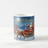 Santas Schneeschlittenfahrt Kaffeetasse (Mittel)