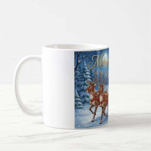 Santas Schneeschlittenfahrt Kaffeetasse (Links)
