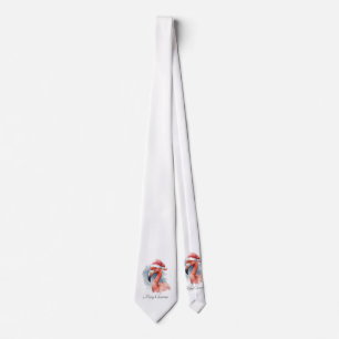 Santas Schneevogel Flamingo, individuell Krawatte