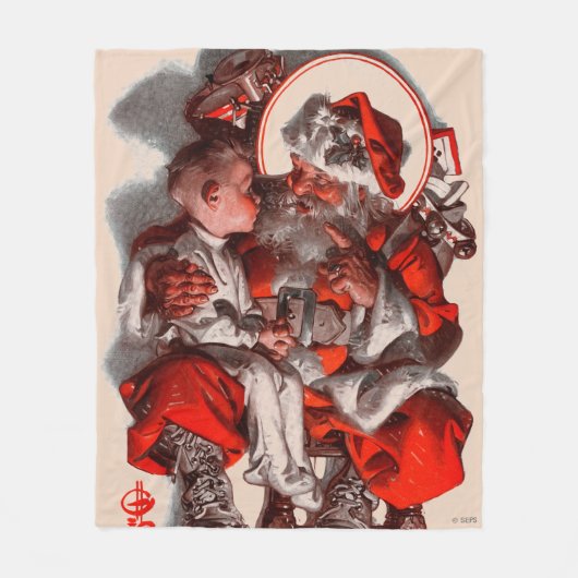 Santas Schoß Fleecedecke (Vorderseite)