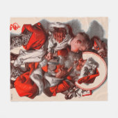 Santas Schoß Fleecedecke (Vorderseite (Horizontal))