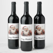 🍷 "Santa's Sip" Festliche Weinflasche 🍷 Weinetikett (Flaschen)