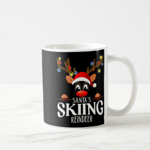 Santas Skireinrentiere lustige Weihnachten passend Kaffeetasse