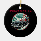 Santa's Sleigh 2.0 Ceramic Ornament (Vorne)