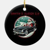 Santa's Sleigh 2.0 Ceramic Ornament (Hinten)