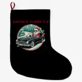 Santa's Sleigh 2.0 Christmas Stocking Großer Weihnachtsstrumpf (Vorderseite)