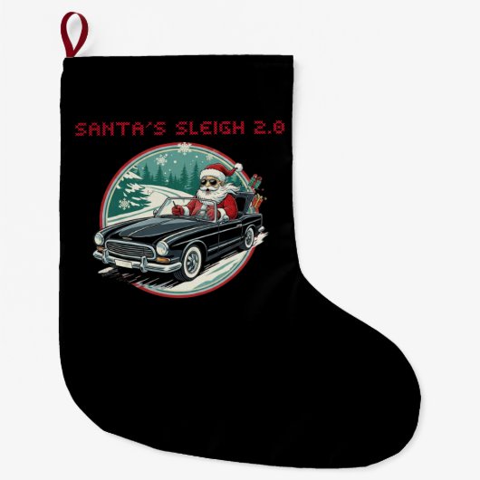 Santa's Sleigh 2.0 Christmas Stocking Großer Weihnachtsstrumpf (Vorderseite)