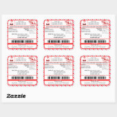 Santas Sleigh Christmas Shipping Label Sticker (Blatt)