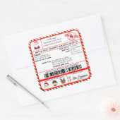 Santas Sleigh Christmas Shipping Label Sticker (Umschlag)