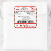 Santas Sleigh Christmas Shipping Label Sticker (Tasche)