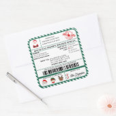 Santas Sleigh Christmas Shipping Label Sticker (Umschlag)