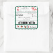 Santas Sleigh Christmas Shipping Label Sticker (Tasche)