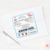 Santas Sleigh Christmas Shipping Label Sticker (Umschlag)