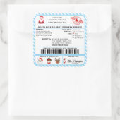 Santas Sleigh Christmas Shipping Label Sticker (Tasche)
