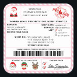 Santas Sleigh Christmas Shipping Label Sticker<br><div class="desc">Dieser Weihnachtsworkshop North Pole Postal Service Weihnachtsmarkenaufkleber ist der perfekte Weg, um Ihrer Weihnachtsverpackung ein wenig zusätzlichen Zauber hinzuzufügen. Der Aufkleber kann mit dem Namen Ihres Kindes und einer bevorzugten Art der Lieferung personalisiert werden. Der gesamte Text ist bearbeitbar und kann an Ihre Bedürfnisse angepasst werden. Für eine erweiterte Anpassung...</div>