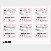 Santas Sleigh Christmas Shipping Label Sticker (Blatt)