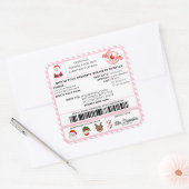 Santas Sleigh Christmas Shipping Label Sticker (Umschlag)