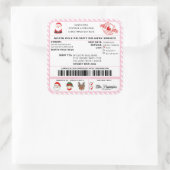 Santas Sleigh Christmas Shipping Label Sticker (Tasche)