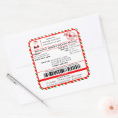 Santas Sleigh Christmas Shipping Label Sticker (Umschlag)