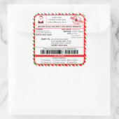Santas Sleigh Christmas Shipping Label Sticker (Tasche)