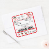 Santas Sleigh Christmas Shipping Label Sticker (Umschlag)