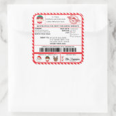 Santas Sleigh Christmas Shipping Label Sticker (Tasche)
