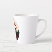 Santa's Sleigh Frohe Weihnachtswaldszene Kunst Milchtasse (Rechts)