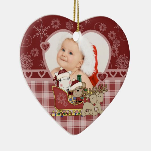 Santa's Sleigh Keepake Foto Ornament (Rechts)