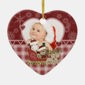 Santa's Sleigh Keepake Foto Ornament (Vorne)