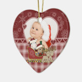 Santa's Sleigh Keepake Foto Ornament (Links)