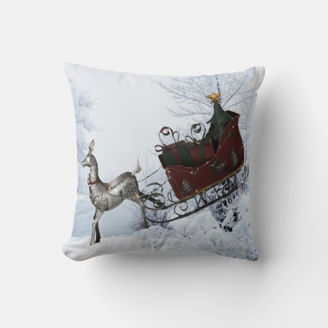 Santas Sleigh Kissen (Vorderseite)