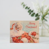 Santas Sleigh Reiten Weihnachten Postkarte (Stehend Vorderseite)