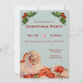 Santas Sleigh Ride Custom Party Einladung (Rückseite)