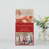 Santas Sleigh Ride Fotokarte Feiertagskarte (Stehend Vorderseite)