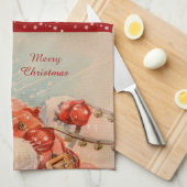 Santas Sleigh Ride Geschirrtuch (Viertel Falte)