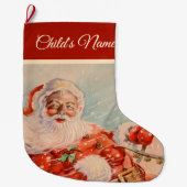 Santas Sleigh Ride Großer Weihnachtsstrumpf (Vorderseite)