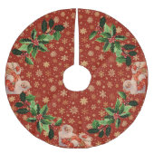 Santas Sleigh Ride Kariert Polyester Weihnachtsbaumdecke (Vorderseite)