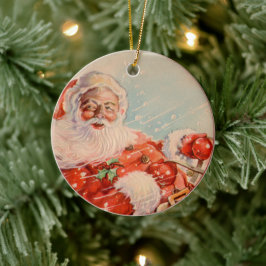 Santas Sleigh Ride Keramik Ornament